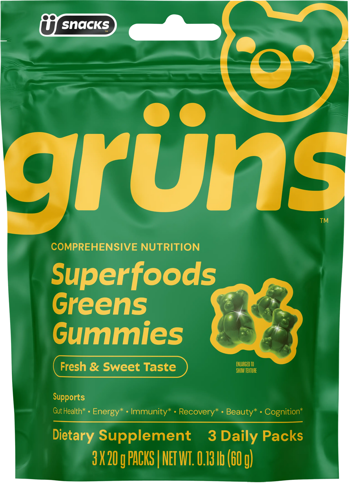 Free Gruns Superfoods Greens Gummies